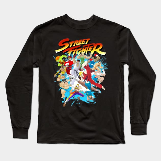 World Warrior Street Fighters Long Sleeve T-Shirt by CoolDojoBro